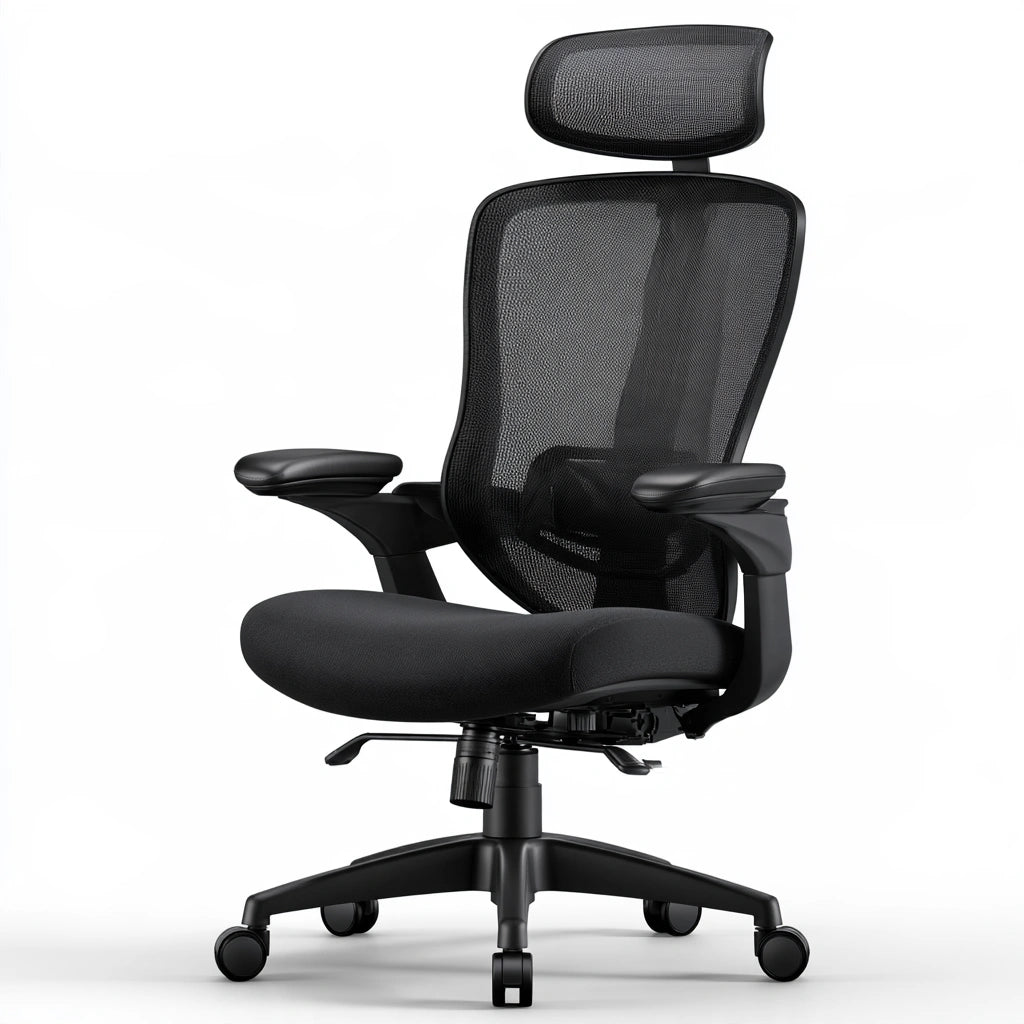Ergonomiczny fotel biurowy, o nowoczesnej formie, kolor: szary