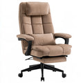Ergonomiczny fotel biurowy, tapicerowany tkaniną, kolor: jasnobrązowy