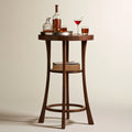 Wysoki okrągły stół barowy, z drewna, kolor: naturalne drewno